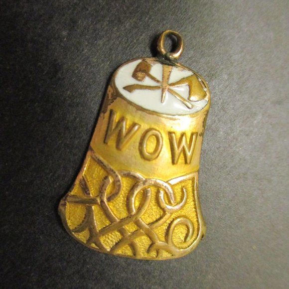 ANTIQUE Woodmen of The World Watch Fob ~Signed 1909 WOODMEN Decorated Watch Fob - Picture 2 of 12
